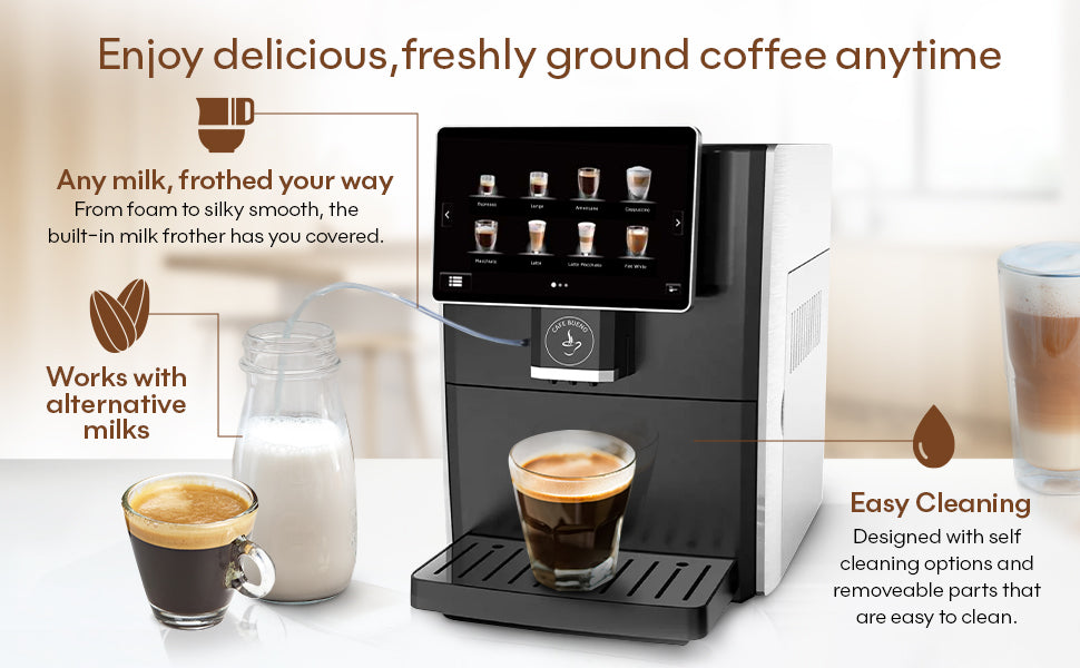 Machine à espresso semi- automatique - 3l - café moulu - buse à