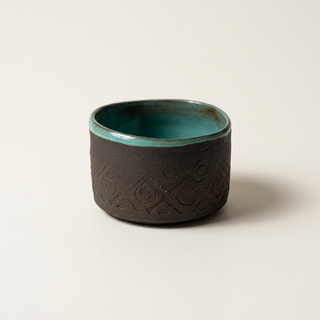 Espresso Cup - Black/Aqua