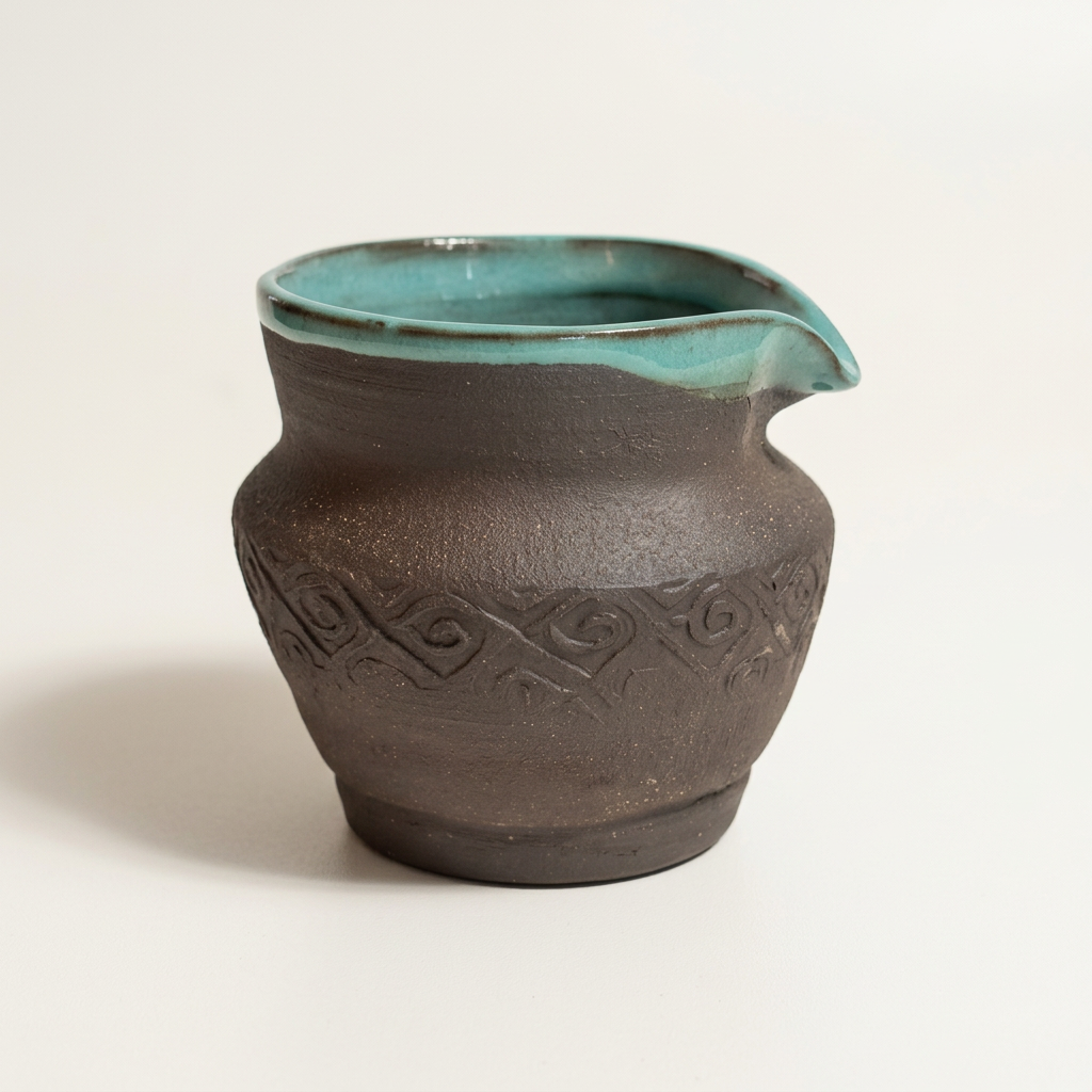 Pour Over Pitcher - Black/Aqua