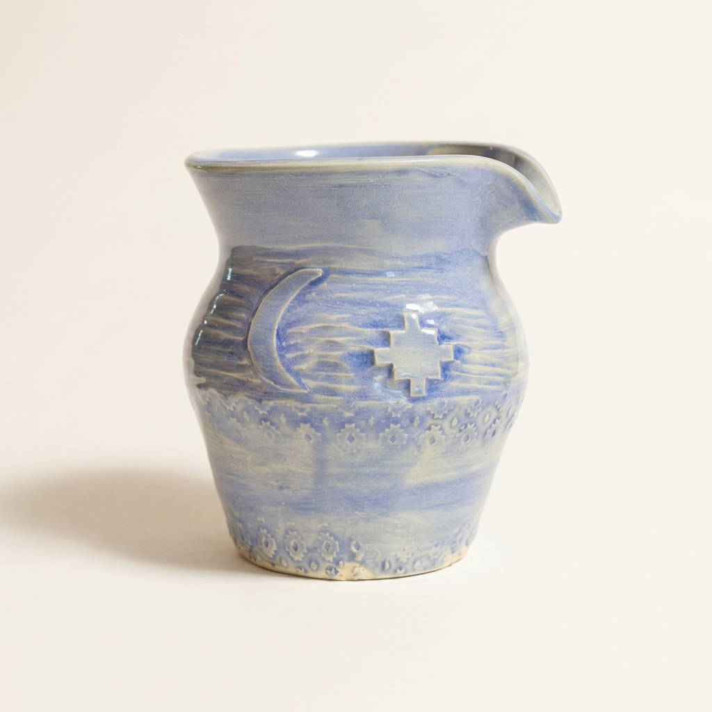 Pour Over Pitcher - White/Blue