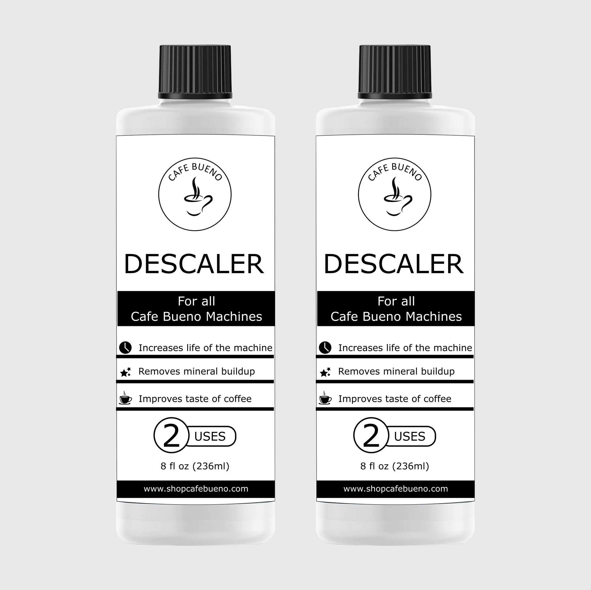 Descaler specifically formulated for all Cafe Bueno coffee and latte machines.  Keep your coffee tasting its best with our cleaning products. 